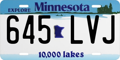 MN license plate 645LVJ