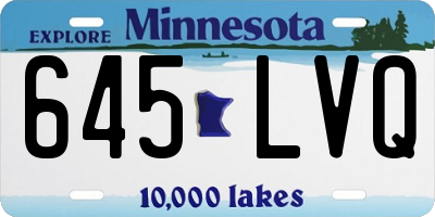 MN license plate 645LVQ