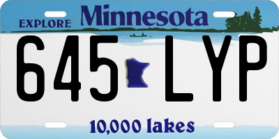 MN license plate 645LYP