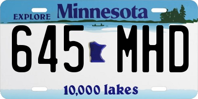MN license plate 645MHD