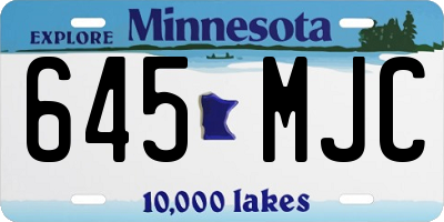 MN license plate 645MJC