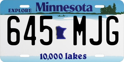 MN license plate 645MJG