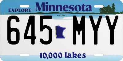 MN license plate 645MYY