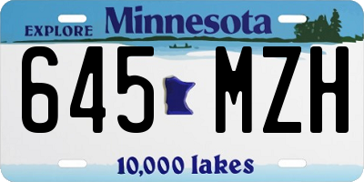 MN license plate 645MZH