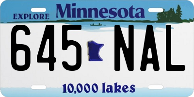 MN license plate 645NAL