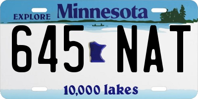 MN license plate 645NAT