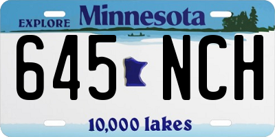 MN license plate 645NCH