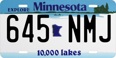 MN license plate 645NMJ