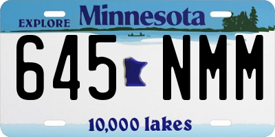 MN license plate 645NMM