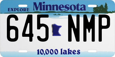 MN license plate 645NMP