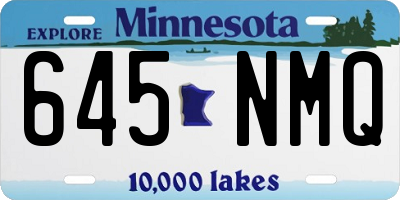 MN license plate 645NMQ