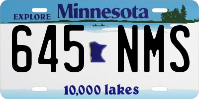 MN license plate 645NMS