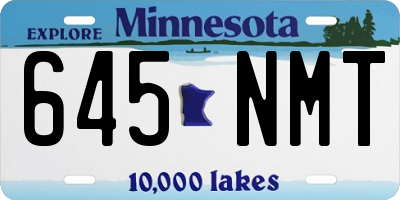 MN license plate 645NMT