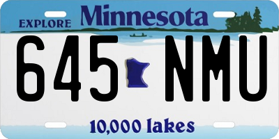 MN license plate 645NMU