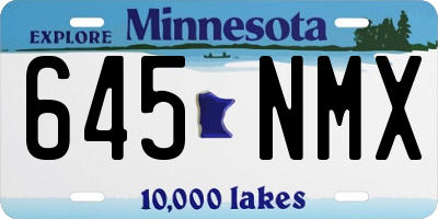 MN license plate 645NMX