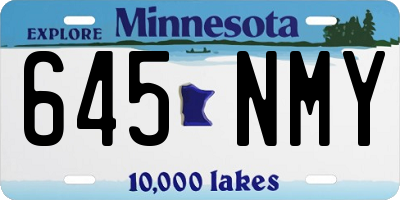 MN license plate 645NMY