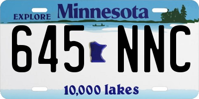 MN license plate 645NNC