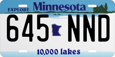 MN license plate 645NND