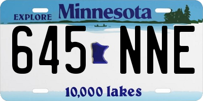 MN license plate 645NNE