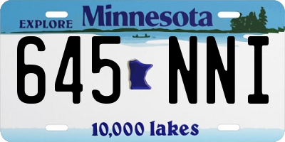 MN license plate 645NNI