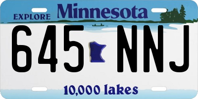 MN license plate 645NNJ