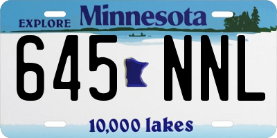 MN license plate 645NNL