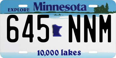 MN license plate 645NNM