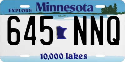 MN license plate 645NNQ