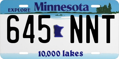 MN license plate 645NNT