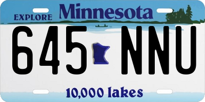 MN license plate 645NNU