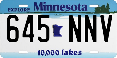 MN license plate 645NNV