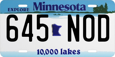 MN license plate 645NOD