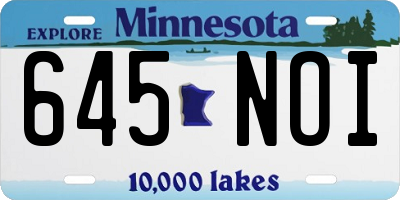 MN license plate 645NOI