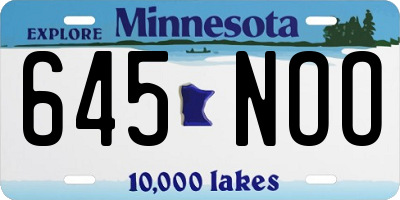 MN license plate 645NOO