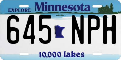 MN license plate 645NPH