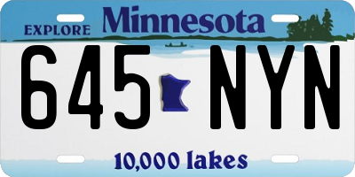 MN license plate 645NYN