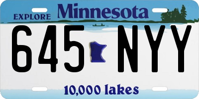 MN license plate 645NYY