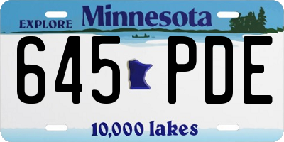 MN license plate 645PDE