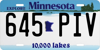 MN license plate 645PIV