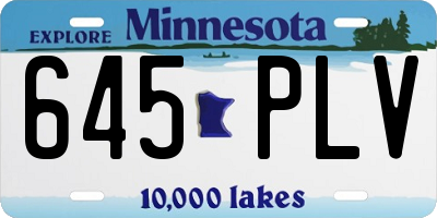 MN license plate 645PLV