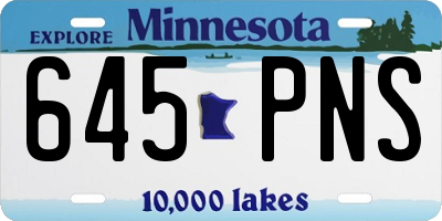 MN license plate 645PNS