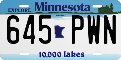 MN license plate 645PWN
