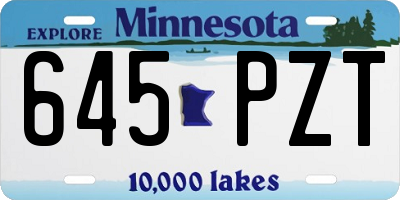 MN license plate 645PZT