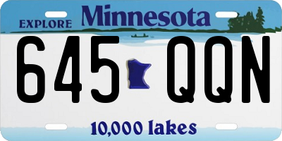 MN license plate 645QQN