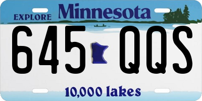 MN license plate 645QQS