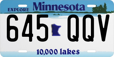 MN license plate 645QQV