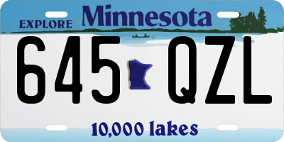 MN license plate 645QZL