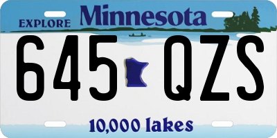 MN license plate 645QZS