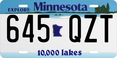 MN license plate 645QZT