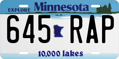 MN license plate 645RAP